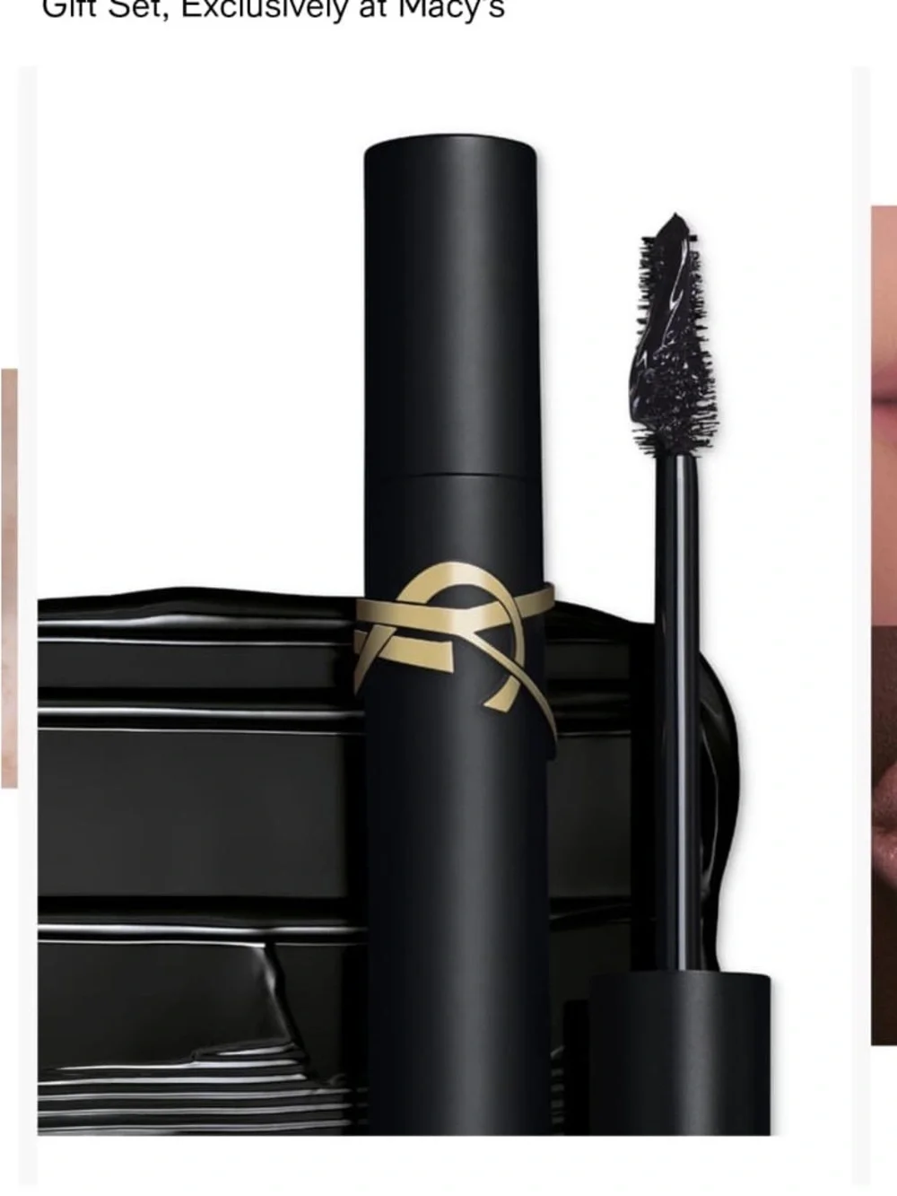Yves Saint Laurent Black Mascara & Pink Lipstick Duo FULL SIZE